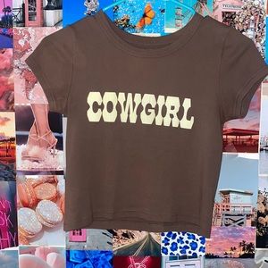 Brandy melville brown cowgirl top